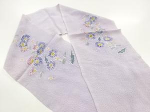 縮緬地花模様半衿